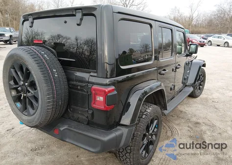 2022 Jeep Wrangler 4Xe Unlimited Sahara 4X4 из США, поврежденный, VIN 1C4JJXP68NW271915
